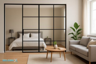 Стеклянная стена Фото